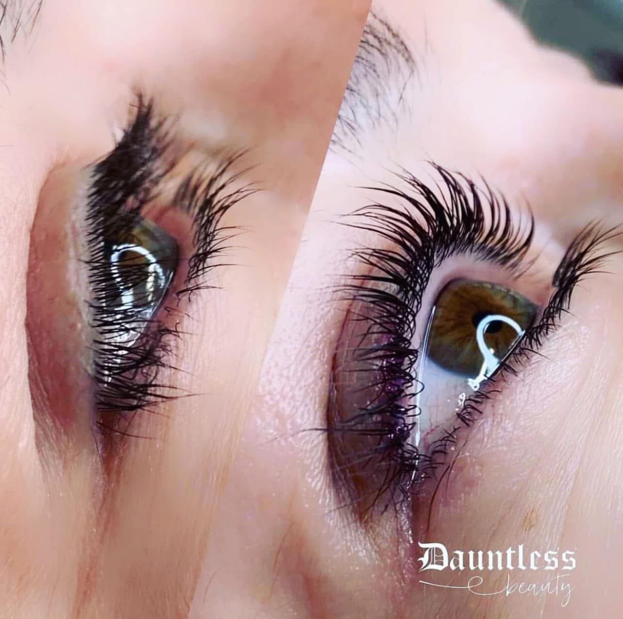 Lash lifts with put a curl in the natural lash that lasts for about 6-8 weeks.
